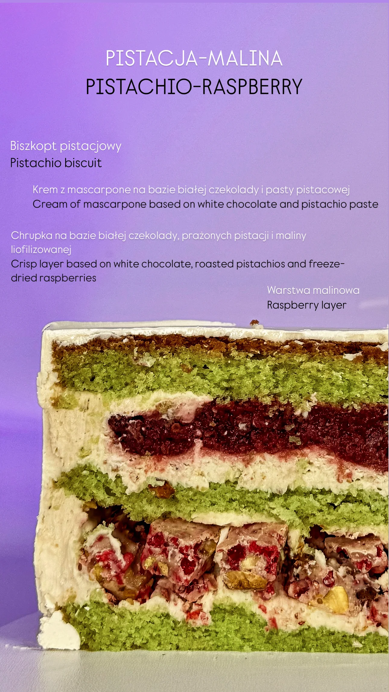 Pistachio-raspberry