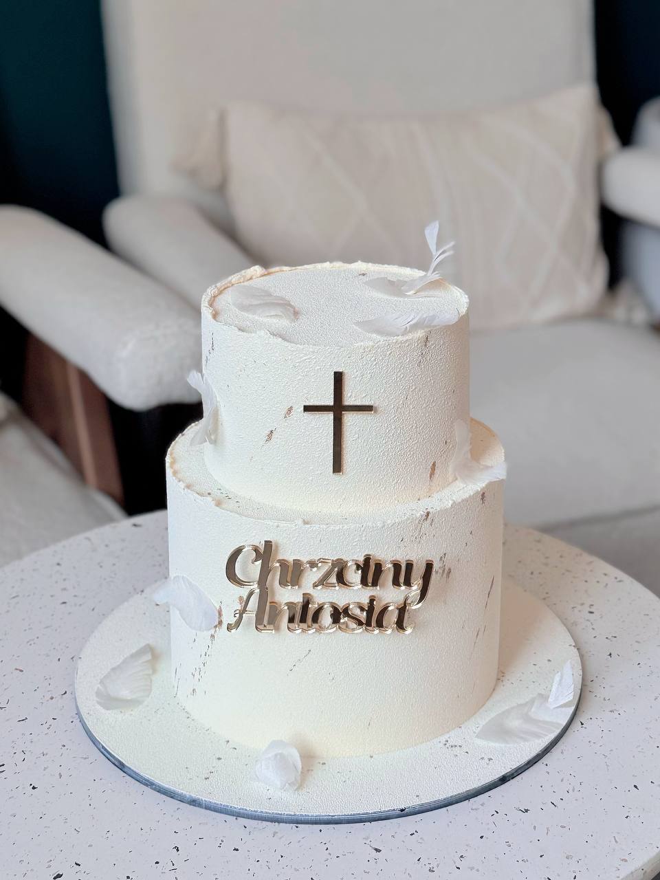 Tort piętrowy na chrzest