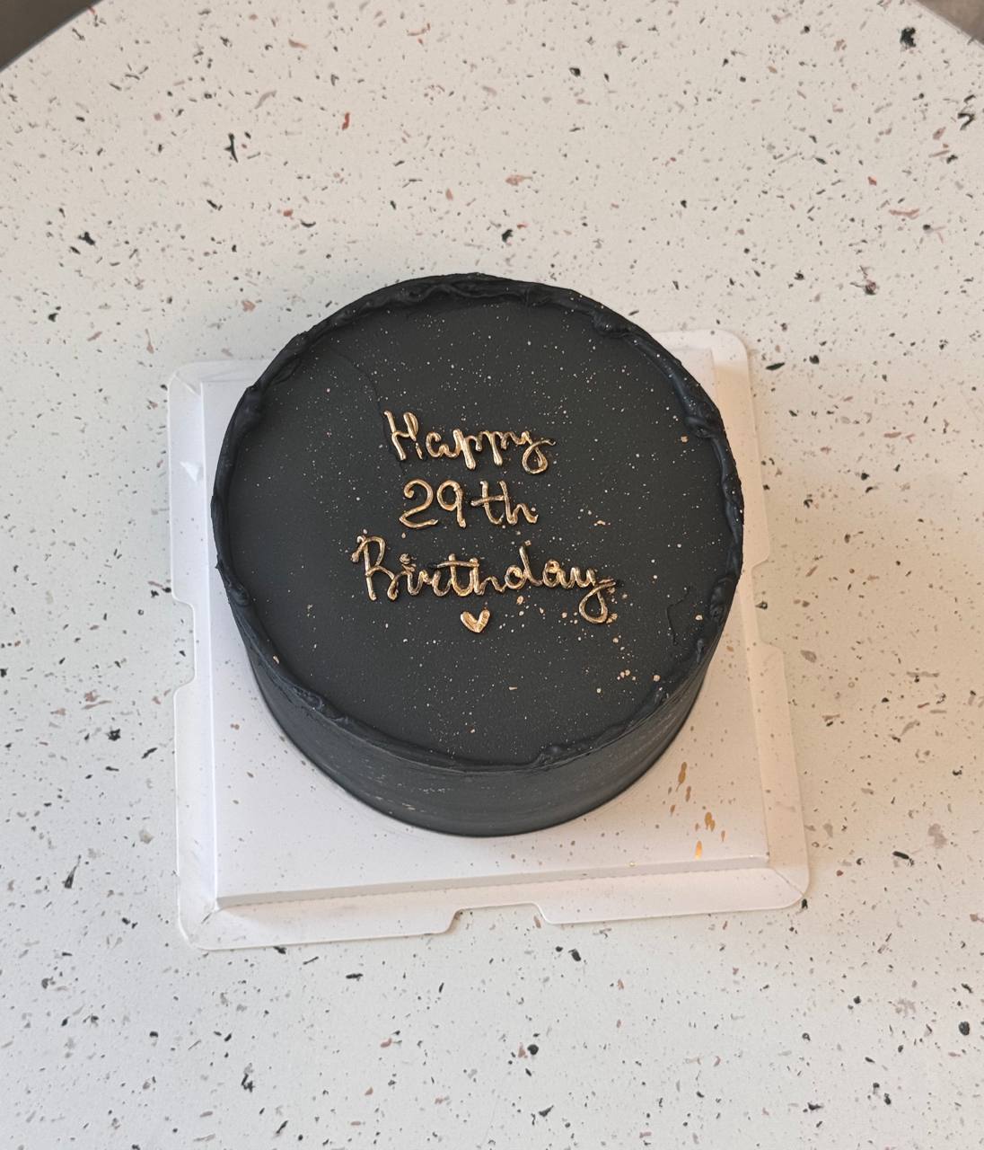 Dark colored cake