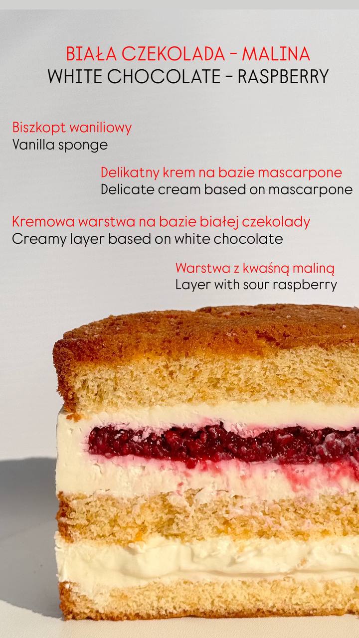 White chocolate-raspberry